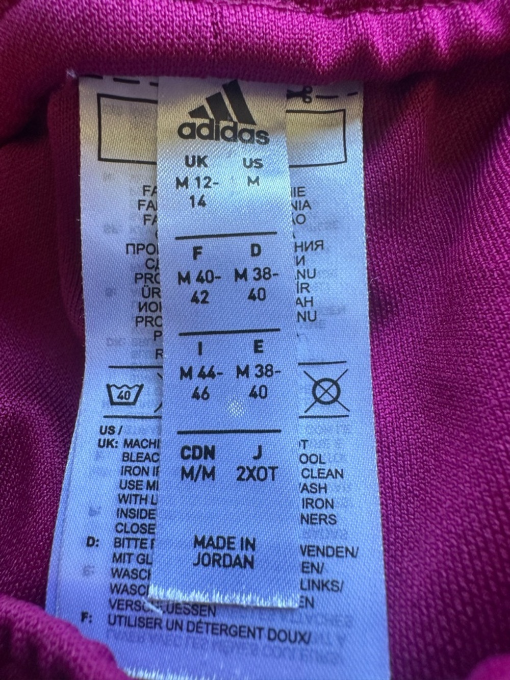 Adidas Fuchsia Joggers with Zipper Leg Size Medium - Picture 4 of 12